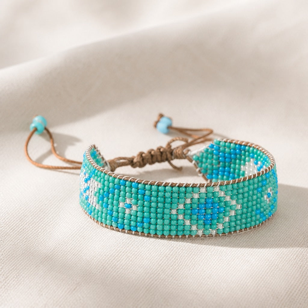 Geometric Handcraft Beaded Bracelet