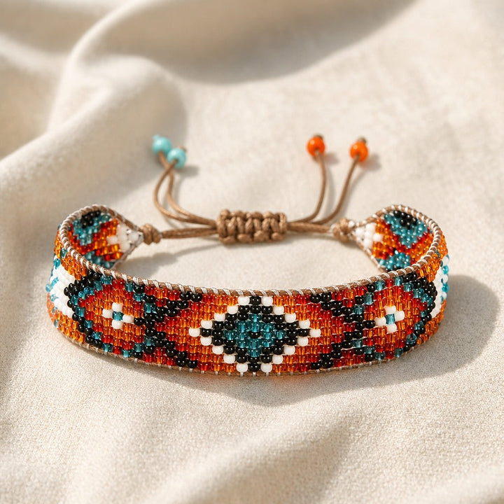 Geometric Handcraft Beaded Bracelet