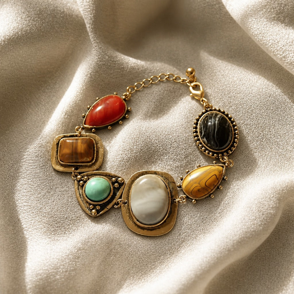 Boho Stone Gold Bracelet