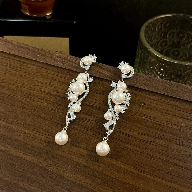 Champagne Gala Pearl Earrings