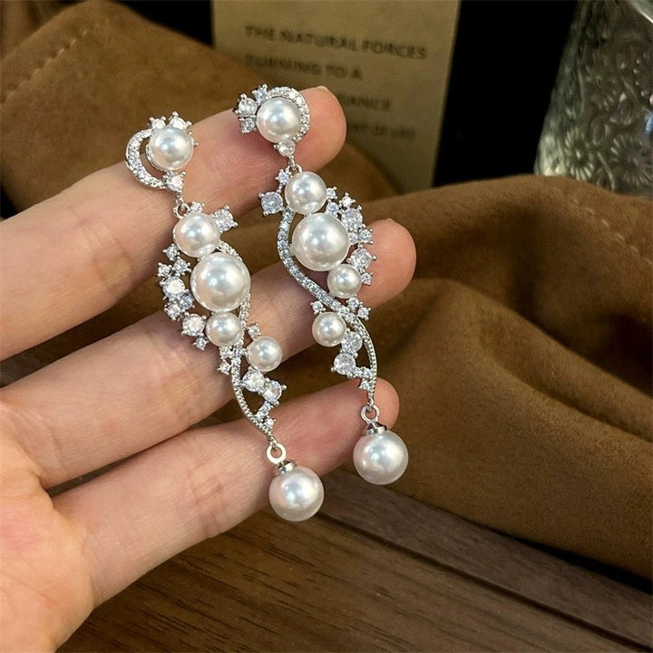 Champagne Gala Pearl Earrings
