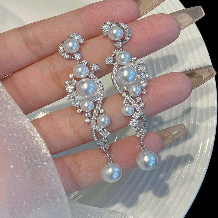 Champagne Gala Pearl Earrings