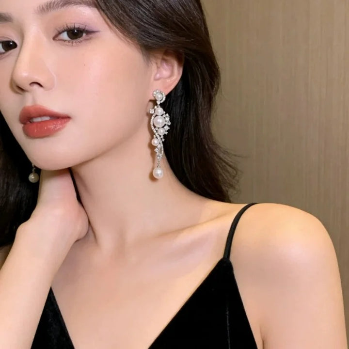 Champagne Gala Pearl Earrings