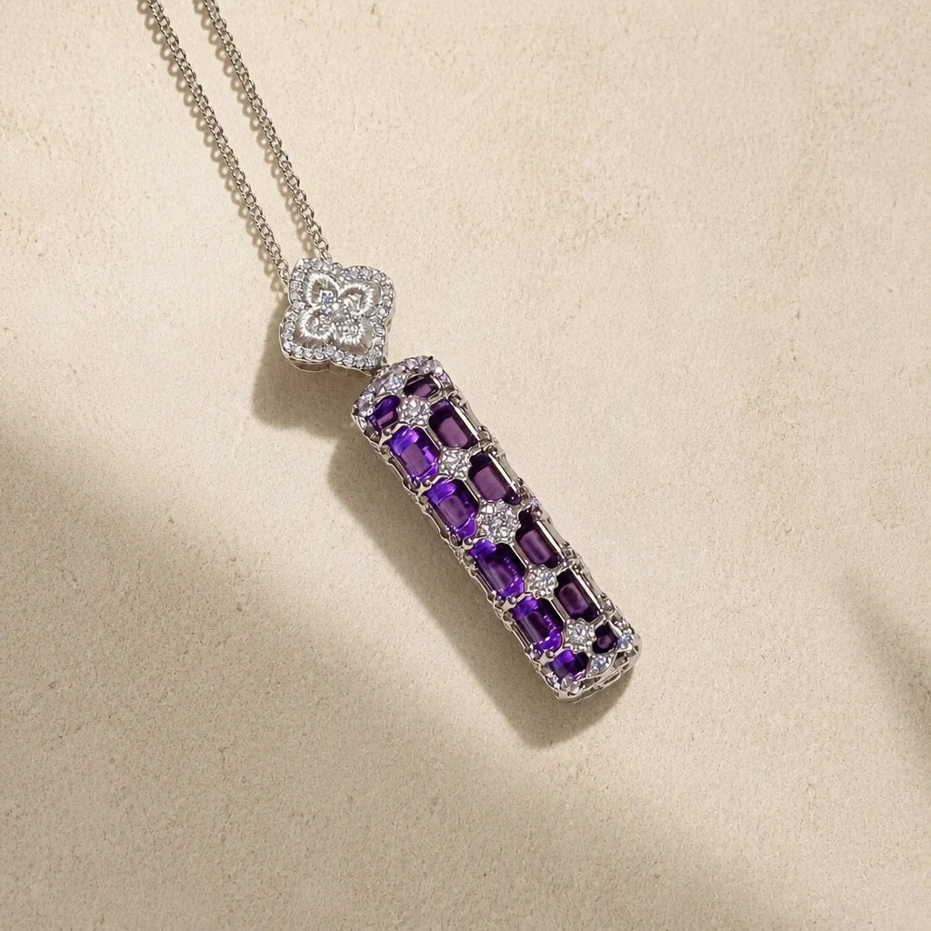 Channel Bar Pendant Necklace