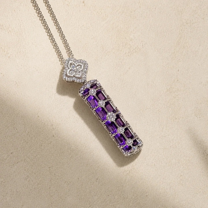 Channel Bar Pendant Necklace