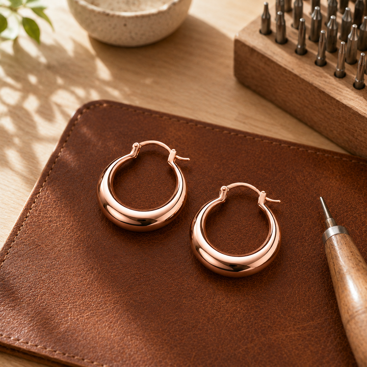 Hoop Copper Earrings