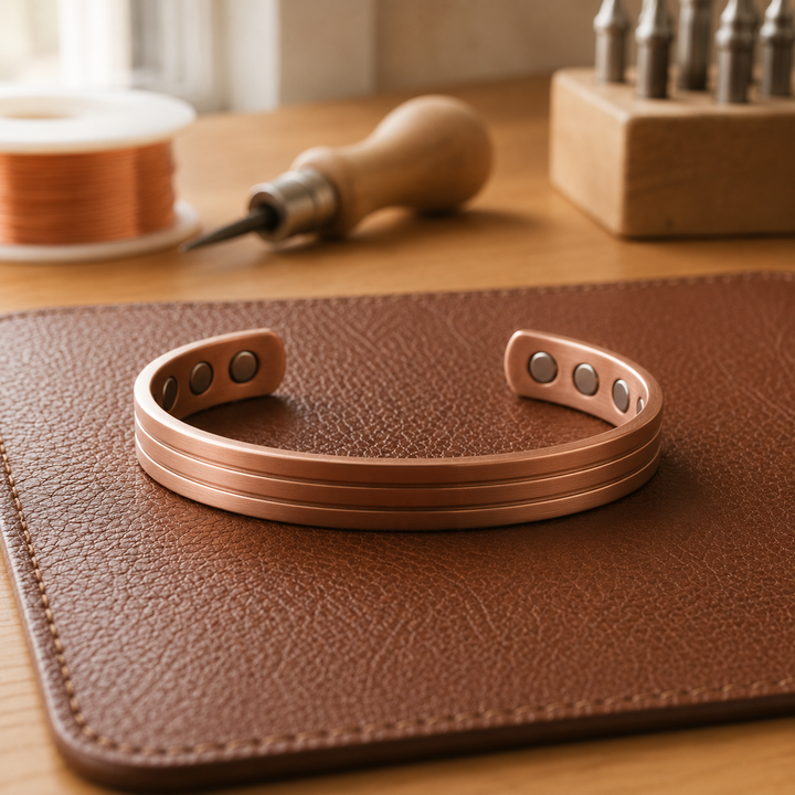 Ribbed Copper Bracelet