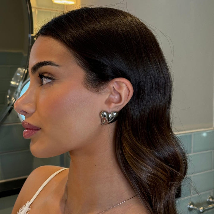 Classic Silver Heart Studs
