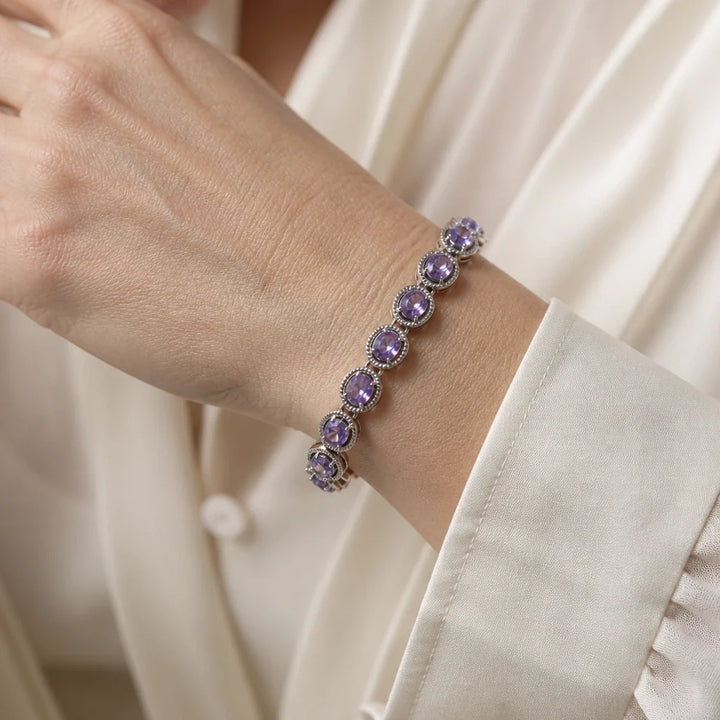 Cubic Zirconia Link Bracelet