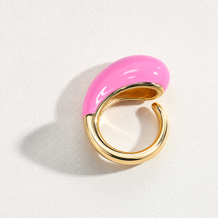 Dew Drop Enamel Ring