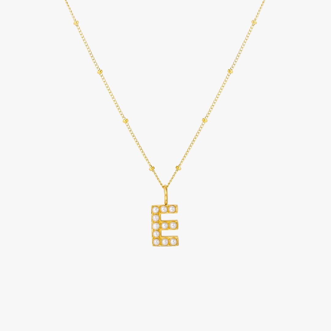 Pearl Initial Pendant Necklace