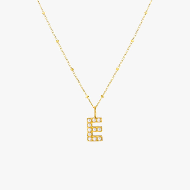 Pearl Initial Pendant Necklace