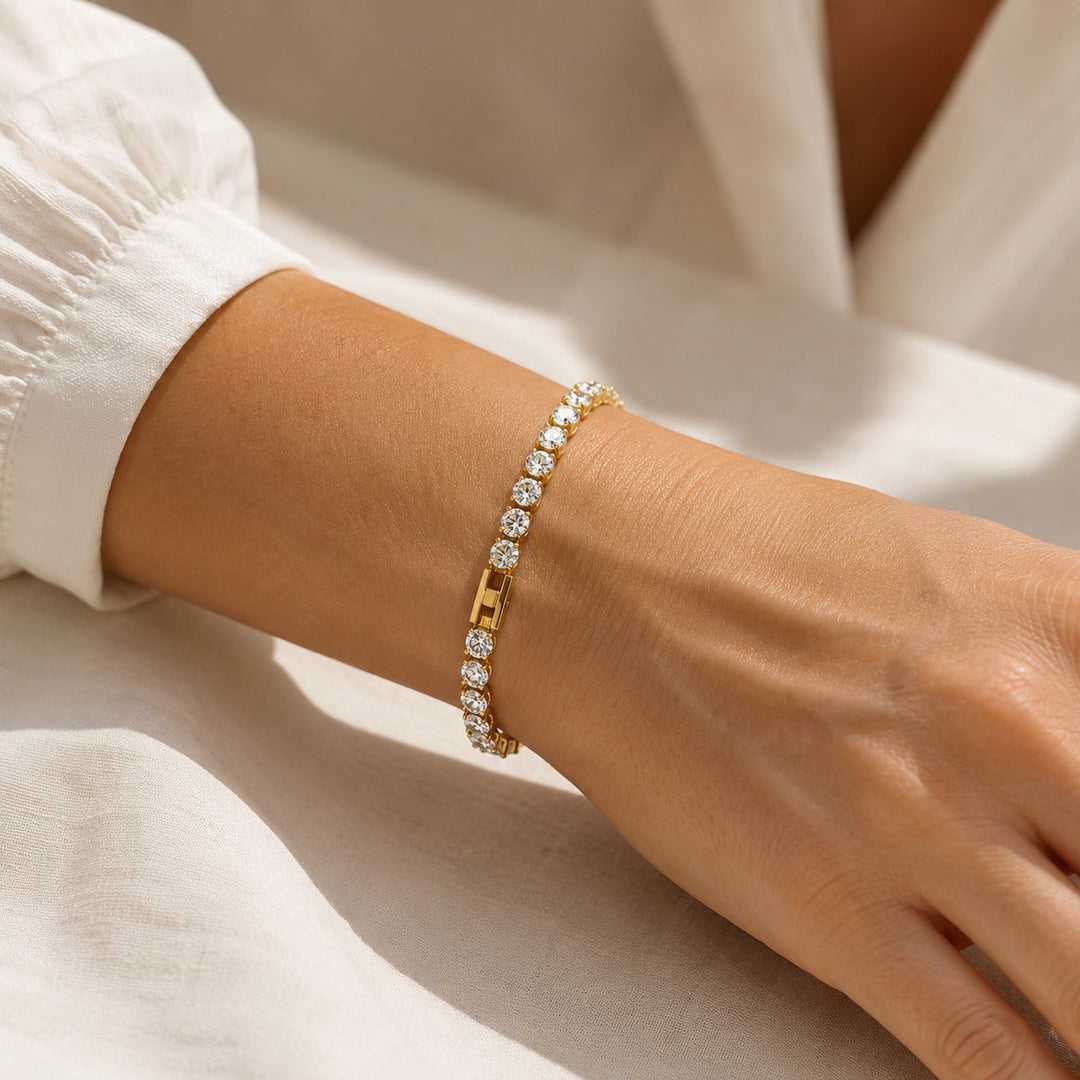 Elegant Crystals Tennis Bracelet