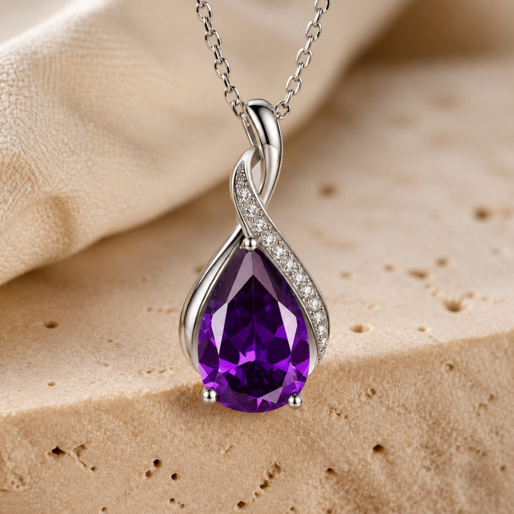 Emerald Teardrop Pendant Necklace