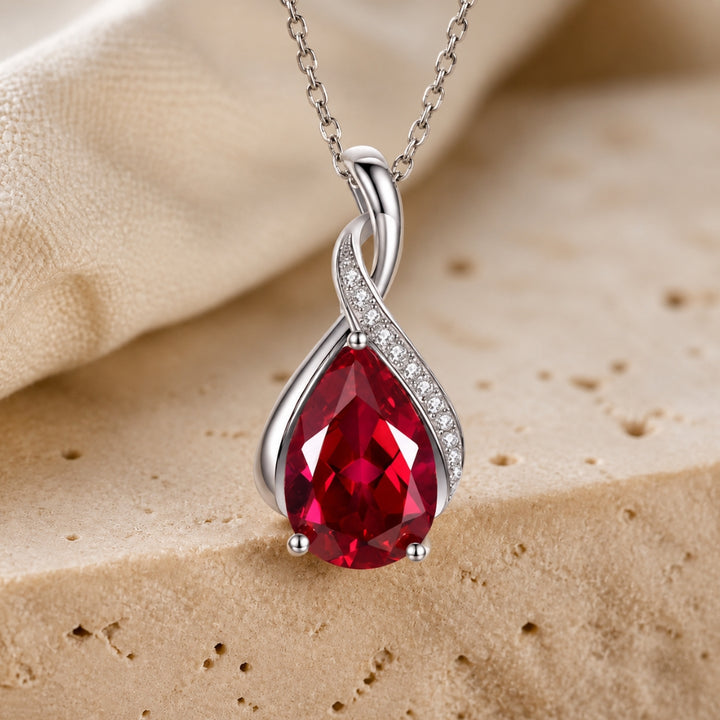 Emerald Teardrop Pendant Necklace