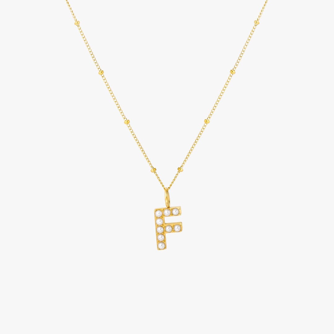 Pearl Initial Pendant Necklace
