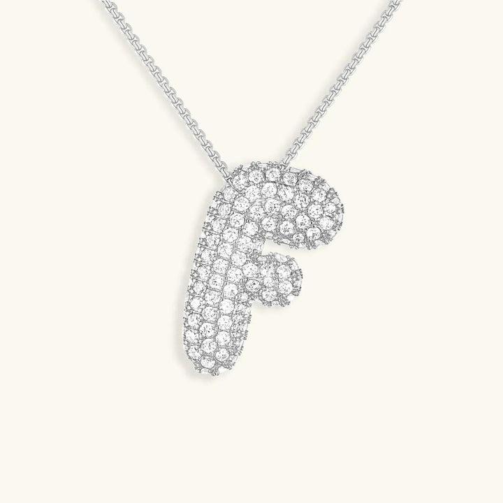 Bubble Initial Crystals Necklace