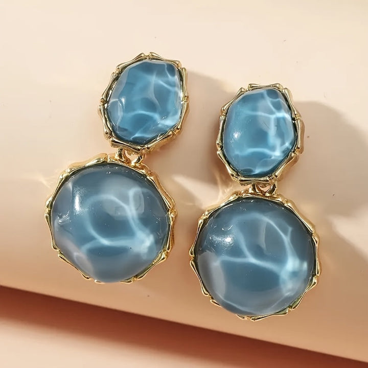 Geometric Gold Stud Earrings