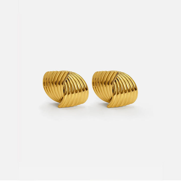 Modern Gold Twist Earrings