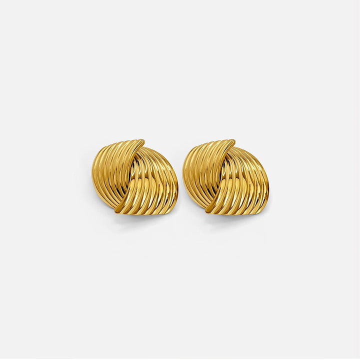 Modern Gold Twist Earrings