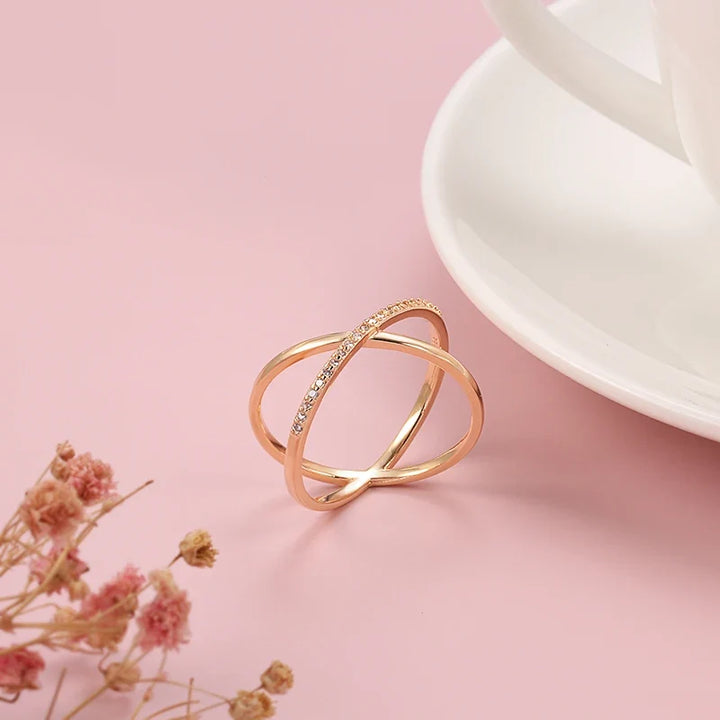 Prestigious Crossover Zirconia Shine Ring