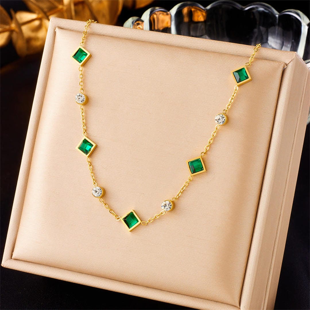 Royal Emerald Pendant Necklace