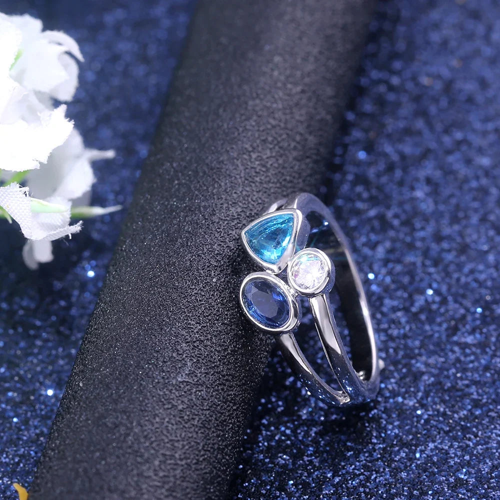 Exquisite Triple Stone Ring