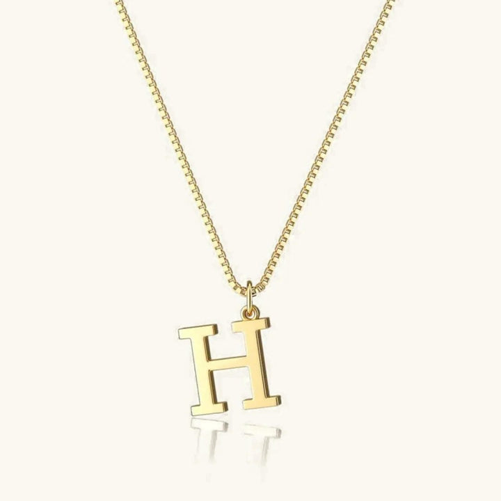 Vintage Letter Initial Gold Necklace
