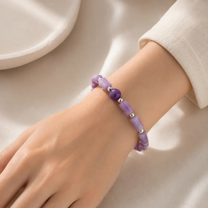 Handmade Beads Amethyst Bracelet