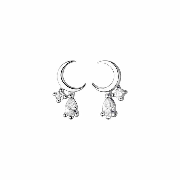 Crescent Moon Droplet Studs