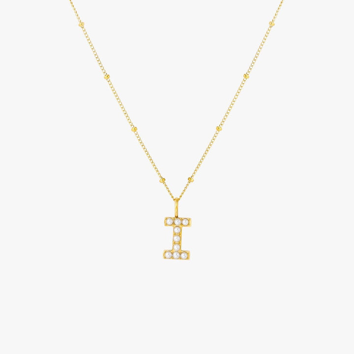 Pearl Initial Pendant Necklace