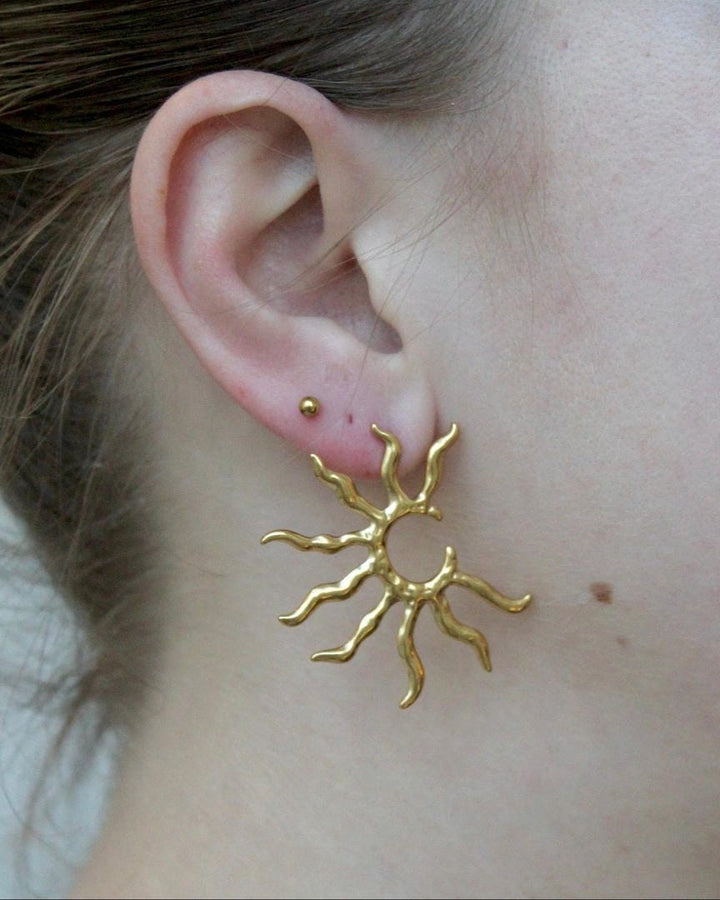 Sunburst Statement Stud Earrings