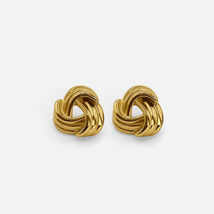 Timeless Gold Knot Hoop Earring