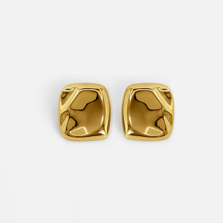 Molten Gold Statement Earring