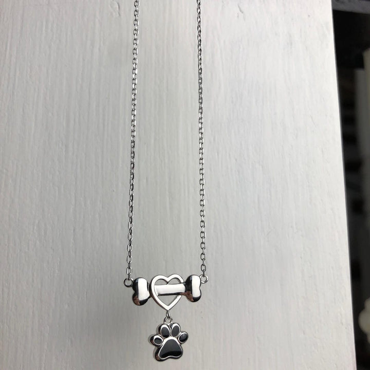 Dainty Dog Paw Stainless Steel Necklace