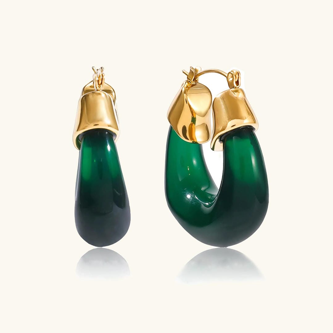 Serene Chunky Enamel Earrings