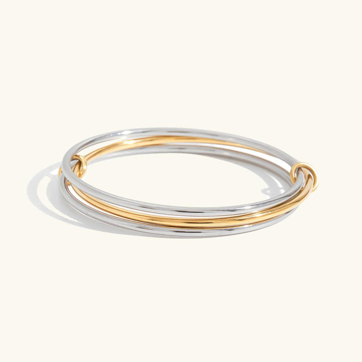 Timeless Two Tone Stacked Bracelet