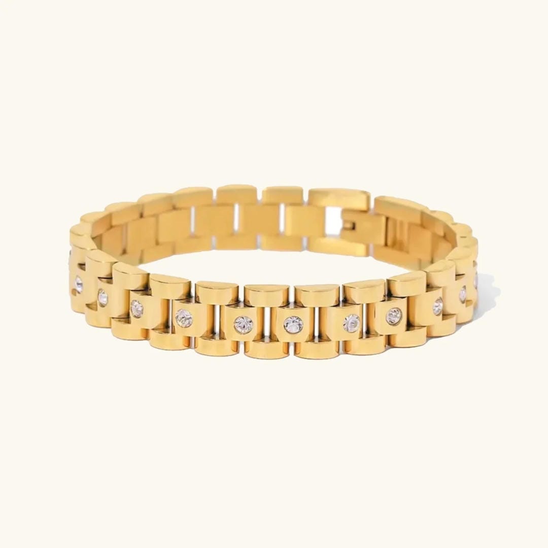 Elegant Gold Link Watchband