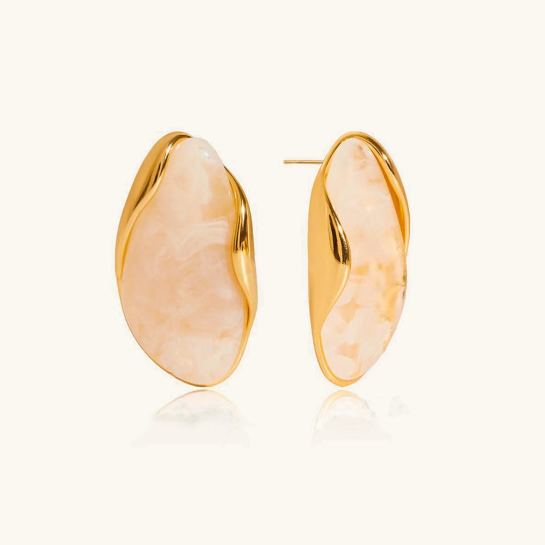 Timeless Polished Gemstone Earrings