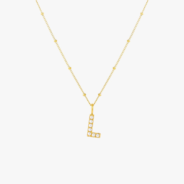 Pearl Initial Pendant Necklace
