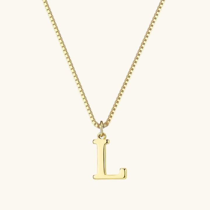 Vintage Letter Initial Gold Necklace