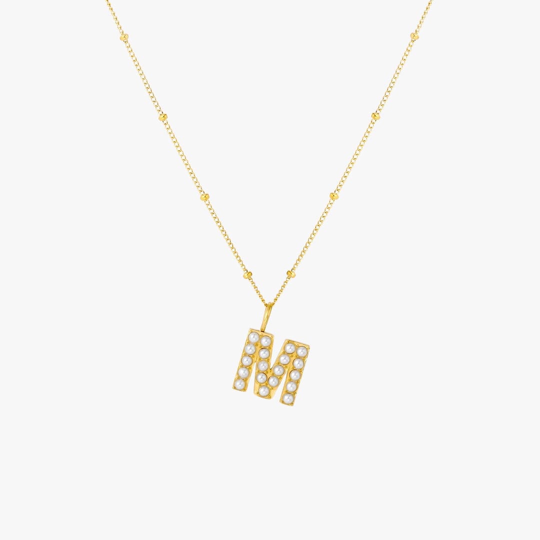 Pearl Initial Pendant Necklace