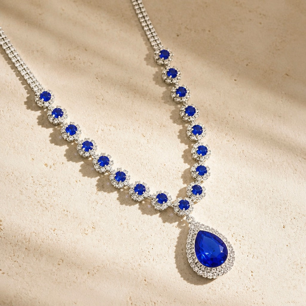 Majestic Blue Sapphire Pendant Necklace