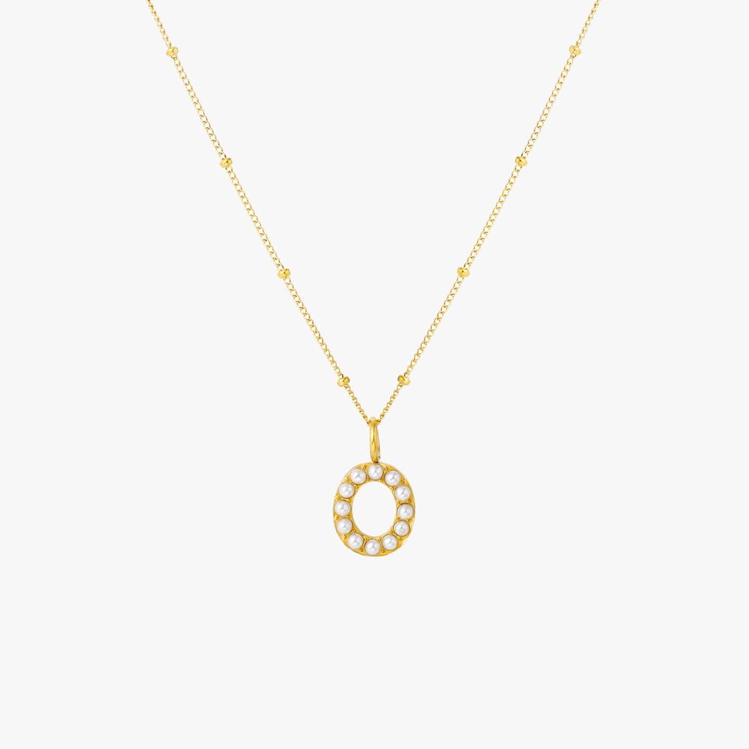 Pearl Initial Pendant Necklace