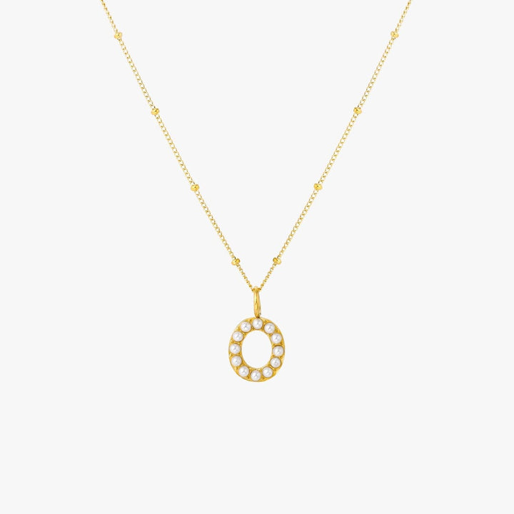 Pearl Initial Pendant Necklace