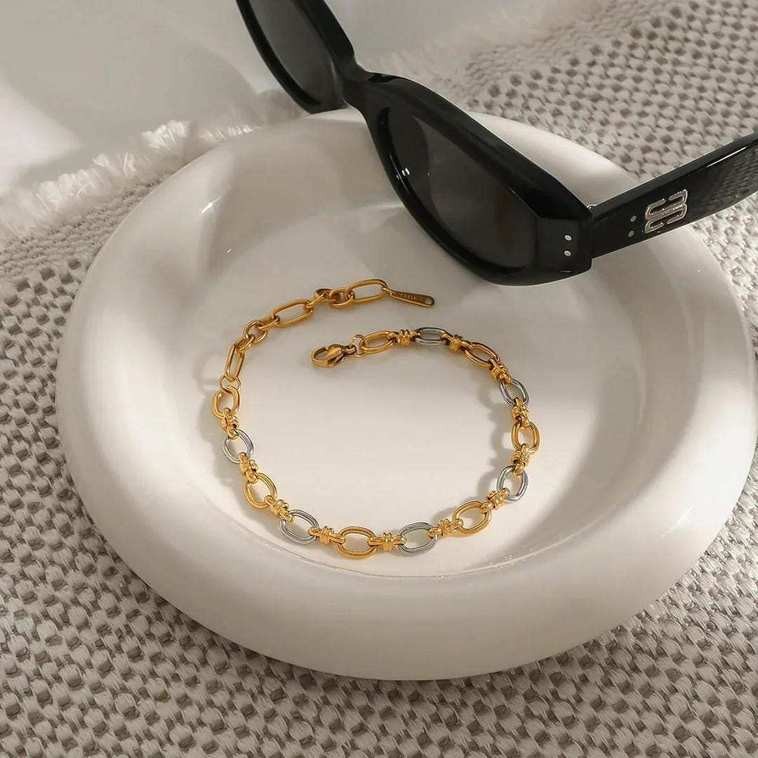 Two Tone Gold Sleek Bracelet