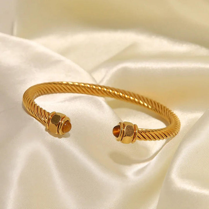 Gold Gemstone Bangle