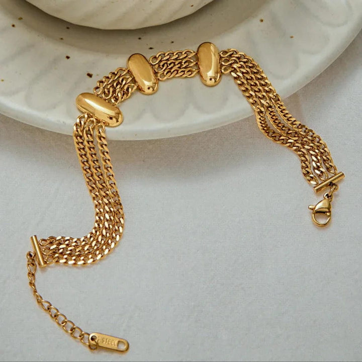 Elegant Layered Gold Chain Bracelet