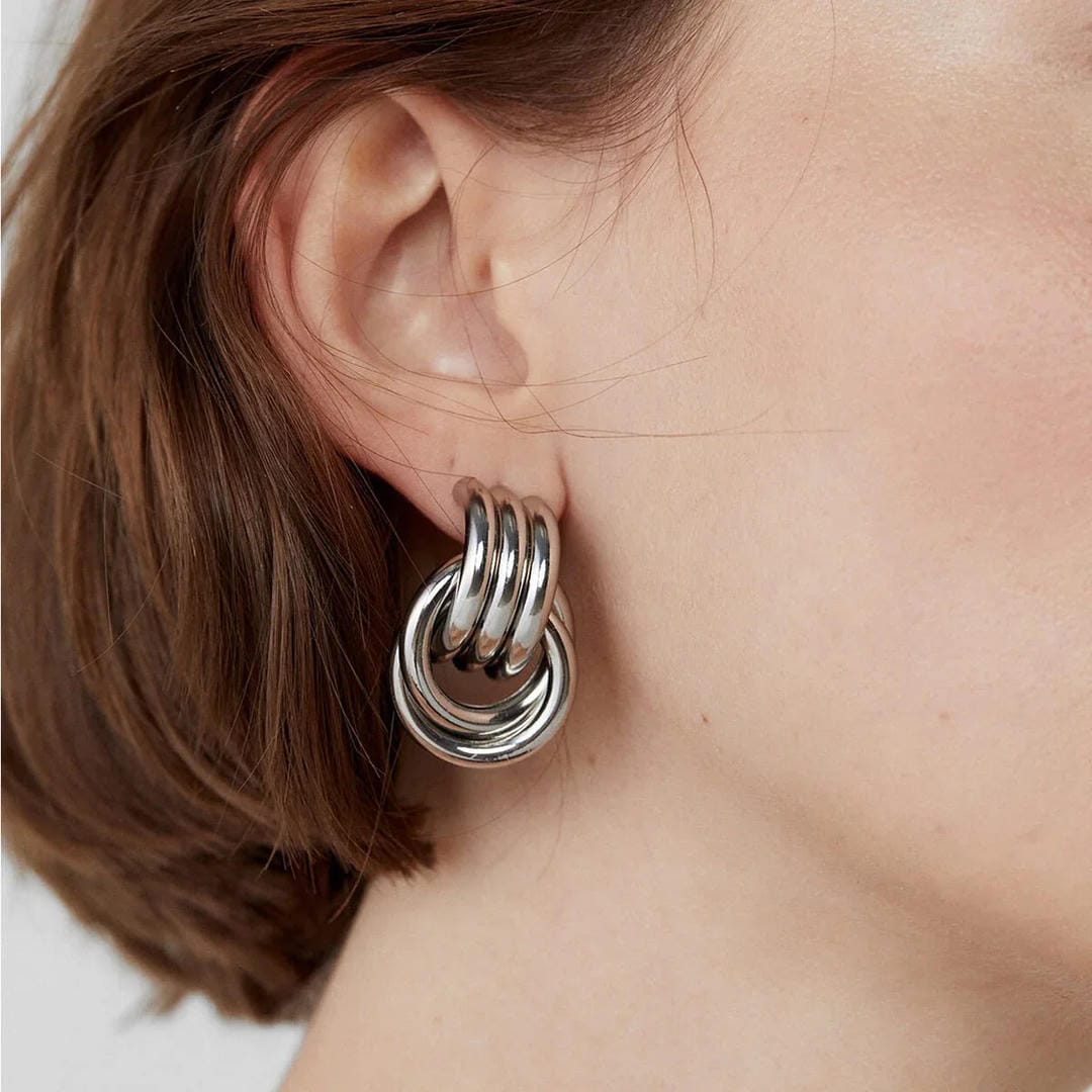 Lustrous Layered Hoop Earrings