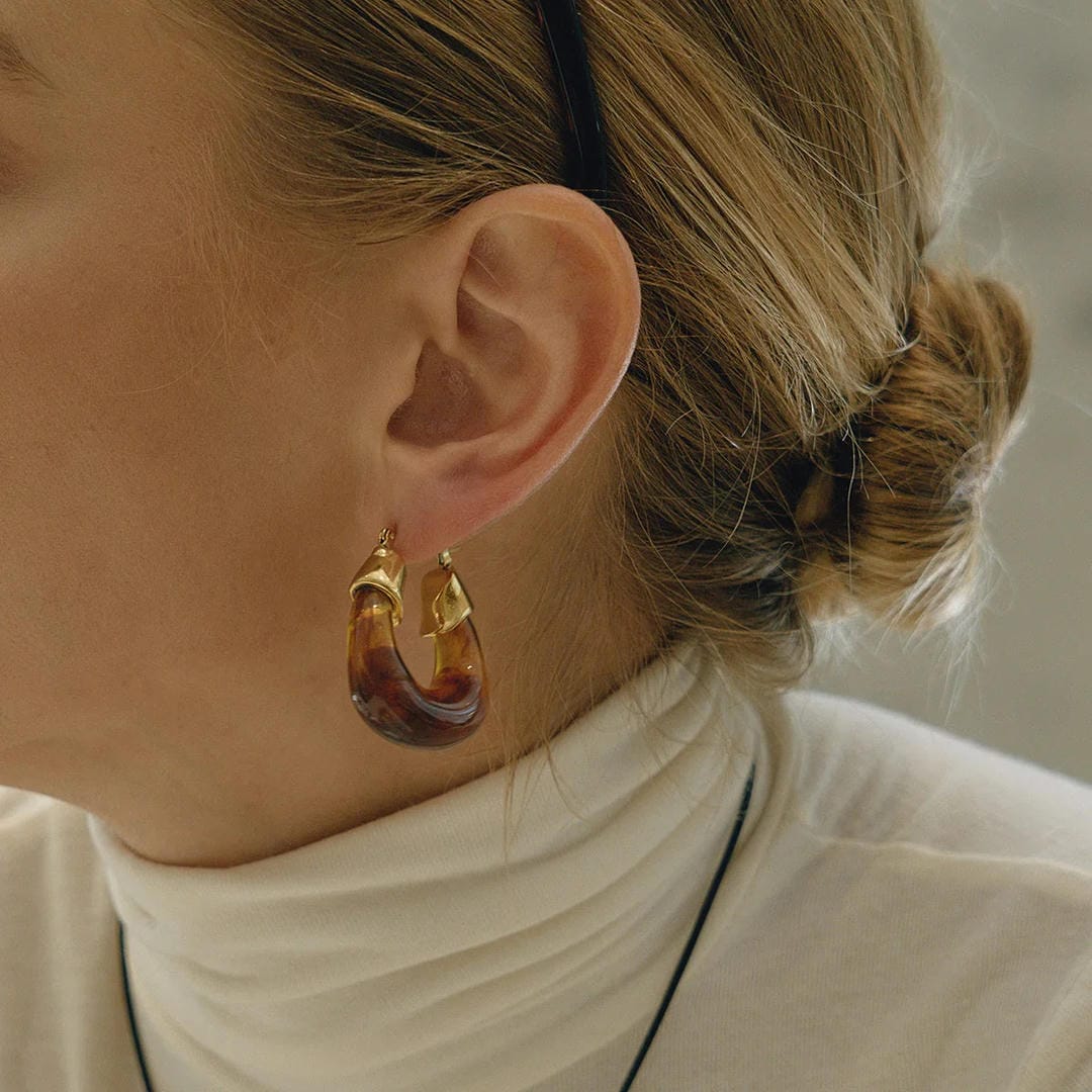 Serene Chunky Enamel Earrings